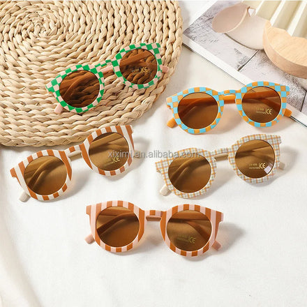 2025 New Design Trendy Round Girls Boys Toddler Baby Sunglasses UV400 Kids Decorative Outdoor Shading Eyewear