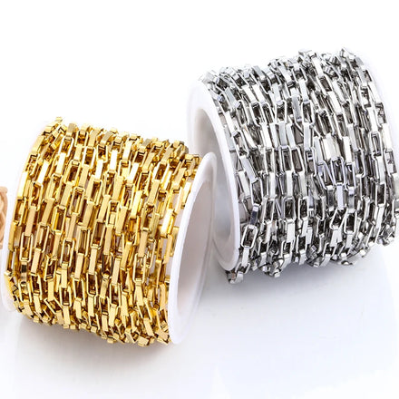 Wholesale 18K PVD Plated Stainless Steel Chains DIY Jewelry Supplies for Necklaces & Bracelets Jewelry Accessories