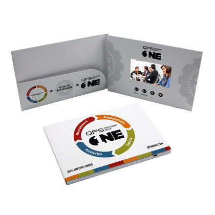 Hot Sale Customized Music-Style Digital Video Player Greeting Cards with Handmade Paper Design and Thank You Printing