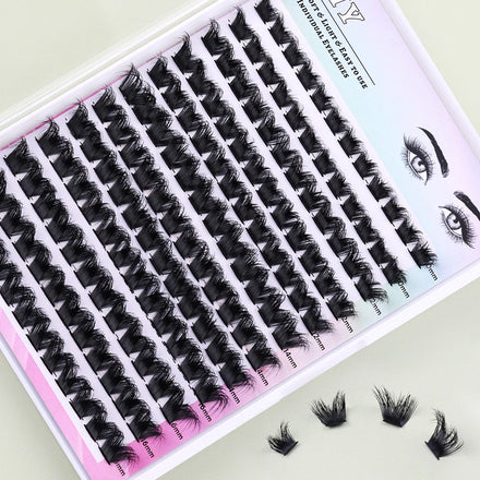 Thin Band Superfine Band Individual Eyelash Cluster Wispy DIY Lash Extensions Kit Pre Cut Segments Lash