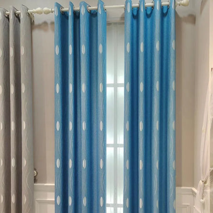 Hot Sale Modern Design Ready Made Geometric Jacquard Curtains Cheap Window Curtain for the Living Room Bedroom