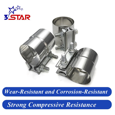 Universal Heavy Duty Stainless Steel Exhaust Muffler Band Sleeve Clamp Joint