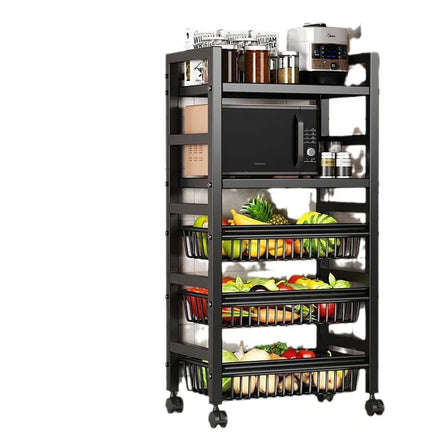 Jiuyi Kitchen Vegetable Basket Storage Rack Floor to Floor Multi Story Storage Multi Functional Storage Basket