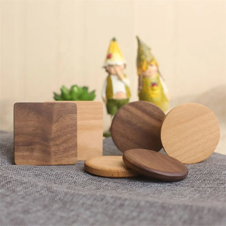 Hot 2024 Custom Coffee Blank Pallet Cup Mat Custom logo Coasters for Drink Bamboo Wood Coaster