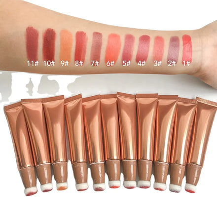 New Soft Tube High Pigment Liquid Contour Wholesale Custom Logo Face Makeup Shimmer Liquid Blush