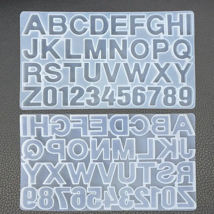 Early Riser Keychain Mold Reverse Letter Silicone Mold With Hole Letter Keychain Mold Letter and Number Resin Custom logo