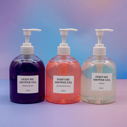 Custom Logo Luxury Perfume Shower Cream & Gel Moisturizing Bubble Whitening Plant Extract Private Label Body Wash for Men Bath