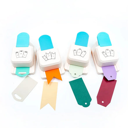 KAMEI 3-in-1 Label Hole Punches (1.5-2.5) Floral Gift Paper Craft Tag Punch DIY Scrapbook Handicraft Cards Wholesale Embossing