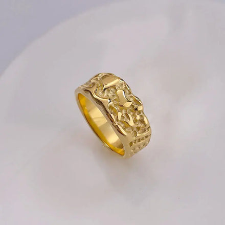 Fashion Jewelry Personality Hip-hop Style Stainless Steel Gold Plated Zircon Women Jewelry Rings
