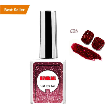 Cherry Bourgogne Broken Diamond Cat Eye Gel Nail Supplies Salon High Pigmented 15ml Magnetic 9D Cat Eye Esmaltes Gel Polish