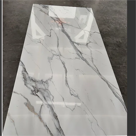 SONSILL High Glossy 3MM PVC Marble Plastic Sheet UV Flat Wall Board for Interior Decoration