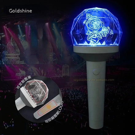 Custom 3D Logo Glow Sticks 15 Colors Changing LED Light Stick Christmas Event Concerts Japan Korea Kpop Idol Bomb Neon Material