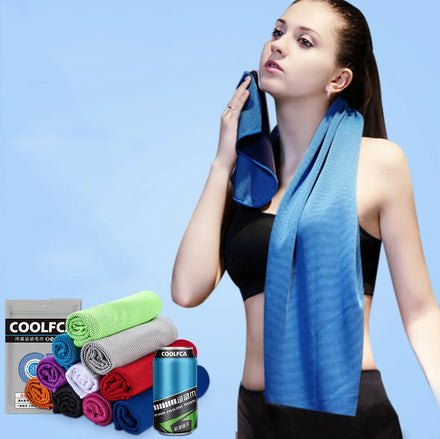 Custom Logo Instant Dry 100x30 Microfiber Gym Cool Neck Towel Quick Cooling Absorbent for Yoga Sport Swimming Printed Techniques