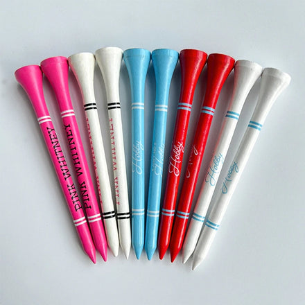 Huacheng HC2193T Low MOQ Custom Logo Bamboo Golf Tees 70/83mm Size Environmental Protection 10000pcs/Box Fujian Factory Golf