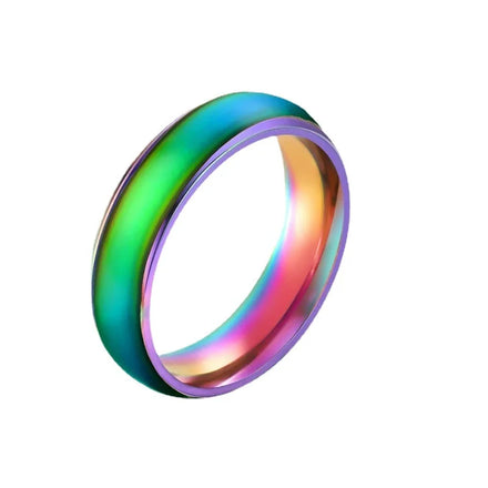 YK New Style Personalized Temperature Sensitive and Color Changing Stainless Steel Ring Fashioncouple's Ring Jewelry Commemorate