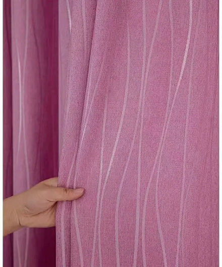 Hot-Selling Nordic Modern Simple Jacquard Blackout Curtains High-Quality B&B Living Room Decoration Curtains