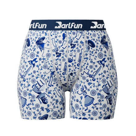 Fashion Custom Printed Knitted Women's Boyshorts Breathable Stretchy No Rolling Bike Shorts Underwear