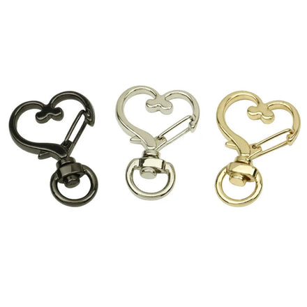 Zinc Alloy Heart Hook Buckles Bag Accessories Key Chain Accessories Snap Hook Swivel Metal Buckle