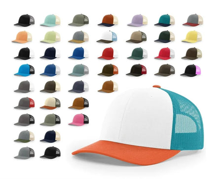Various Colors Customized Logo Richardson 112 Truck Hats 6-Panel Mesh 100% Cotton Summer Fashion Baseball Cap Blank Hat