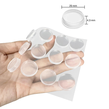 Round Clear Cabinet Door Bumpers Diameter Rubber Bumpers Self Adhesive Widely Used in Drawer Cabinet Stoppers Glass Tops