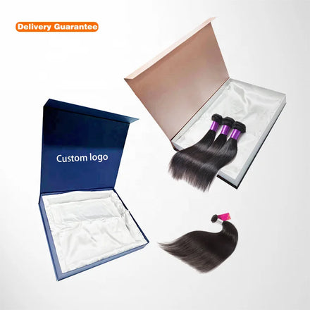 Recyclable Small Rigid Foldable Cardboard Box White Rectangle Packaging for Hair Products Face Cream Embossing Matt Lamination