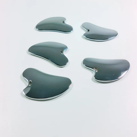 2026 Face Massage Tool Custom Logo Zinc Alloy Metal Gua Sha Wholesale Heart Shape Gua Sha Roller Massager