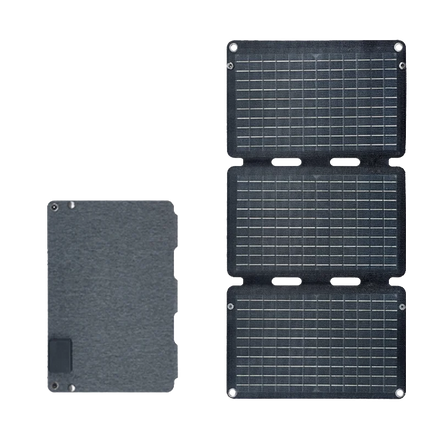 Foldable Solar Panel 30W ETFE Solar Panels Fast Charge Function USB+Type-C+DC Output for Camping/Mobile Phone