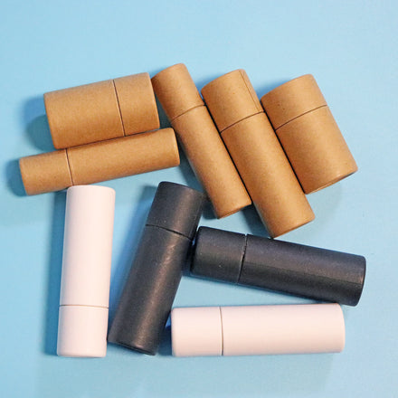 Brown Kraft Paper Core Tube Biodegradable Lip Gloss and Lip Balm Packaging White Decorative Push Paper for Tea Use