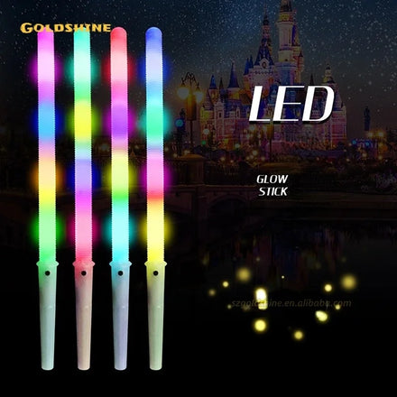 Wholesale Neon LED Light Sticks Colorful Glowing Plastic Cotton Candy Cones Marshmallow Sticks Party Favors Christmas Supply New