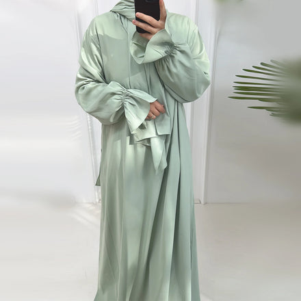 Mexizo New Abaya for Women Nida Ruffle Style One Piece for Jilbab Modest Islamic Clothing with Plus Size Option