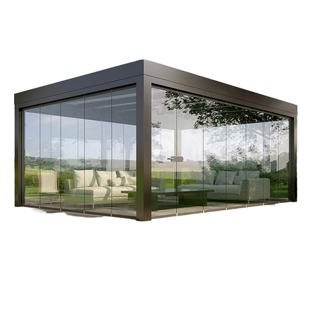Hot Sale Custom Bioclimate Louver Roof Kit Motorized Waterproof Aluminum Pergola for Garden Gazebo Outdoor Arch Pavilion