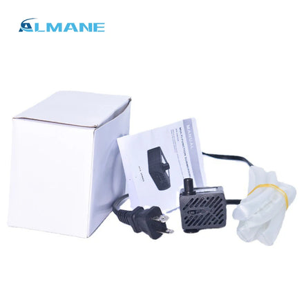 OEM Design 3W ABS Plastic American Standard Polarity Plug Side Suction Eco-Friendly Submersible Water Pump 300L/H 0.5m H-max 3~7