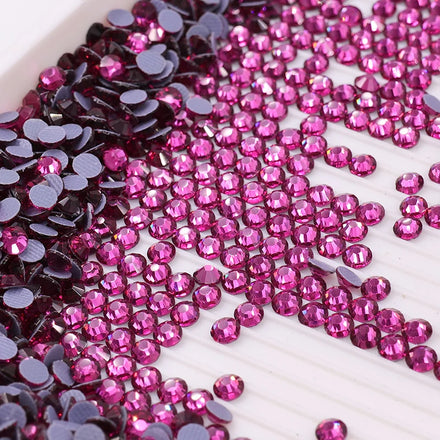 JC Crystal SS4 SS6 SS8 Round Glass Hotfix Flatback Rhinestones 1440pcs Crystal AB Hot Fix Flatback Rhinestones
