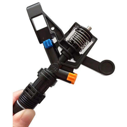 360 Degree Rotating Two Nozzles Garden Sprinklers 5022 Type Plastic Impact Sprinkler for Agriculture and Garden Irrigation