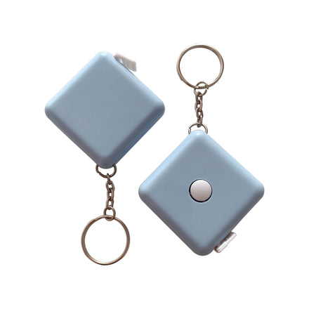 Wholesale Custom Portable Square Tape Measure Keyring Soft Ruler Measure Your Waist for Measuring Tool Durable Plastic Keychain
