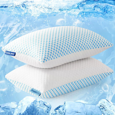 Adjustable Loft Cooling Breathable Shredded Memory Foam Pillow for Sleeping