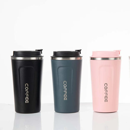 Laser Engraving LOGO 380ml/510ml Double Wall Tumbler Vacuum Insulated Coffee Mugs Stainless Steel Coffee Mug Cup with Lid