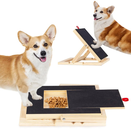 Adjustable Dog Scratch Pad for Nails With Treat Stress Free Puppy Wooden Dog Nail Scratch Board