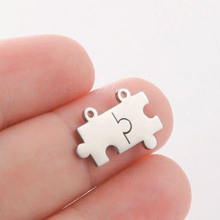 Couple Puzzle Necklace Custom Design Pendant Necklaces Fashion Pendant for Woman