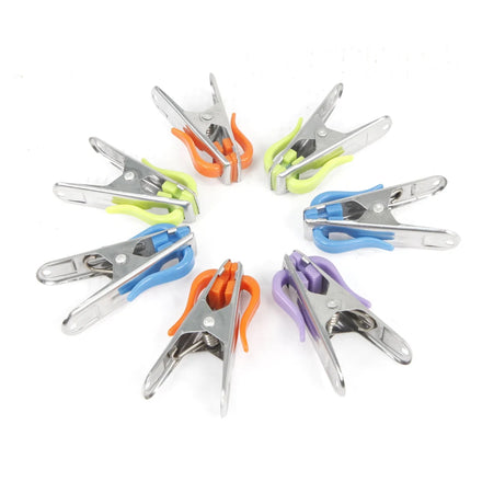 YS Heavy Duty Anti-Rust Stainless Steel Clothes Clip Patented Double Hooks Multifunction Wardrobe Living Room 20 Pieces/Box