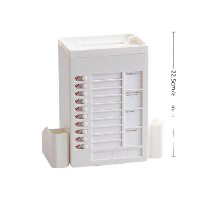 Rotary Self-regulating Card Puncher Desktop Learning Card Puncher with Pen Holder Elementary School Time Management Table