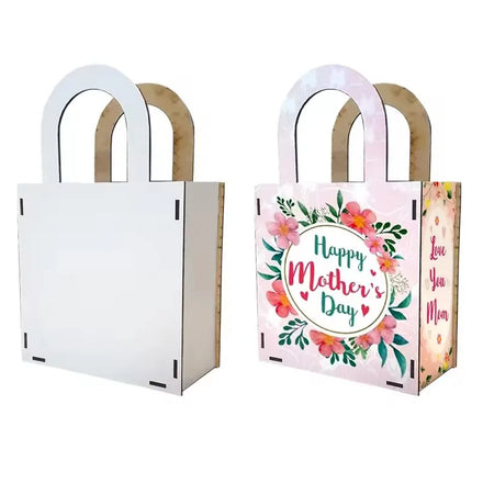 Customized Logo Handbag DIY Daily Shopping Tote Bag Sublimation Blank MDF Gift Bag