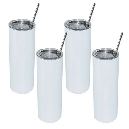 USA 20oz Stainless Steel Insulated Tumbler with Lid China Ca Warehouse White Skinny Straight Sublimation Blank 20 oz Straw Mugs