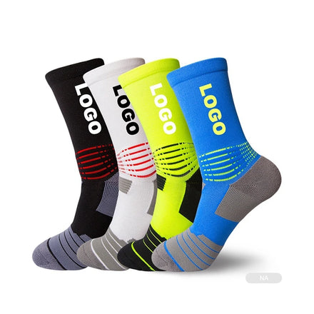FREE DESIGN & MOCK-UP Custom Your Own Logo Sport Socks Custom Design Cotton Sport Sock Customized Athletic Basketball Socks