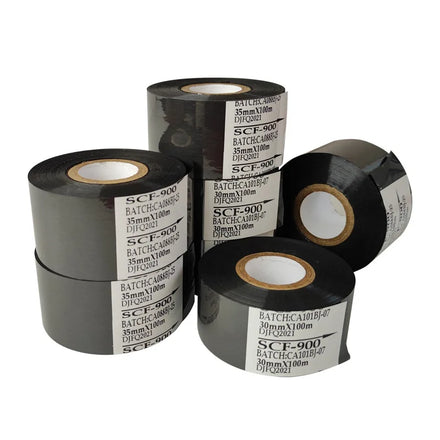 10pcs Black Hot Stamping Foil SCF900 Thermal Transfer Coding Carbon for Ribbon 25*100 30*100 35*100mm Youna PET Compatible Label