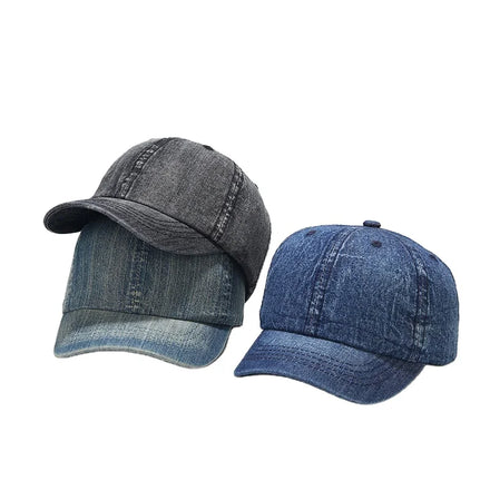 OEM Factory Price Denim Unisex 3D Embroidery Logo Custom Baseball Cap Sports Hat Four Seasons Metal Buckle Common