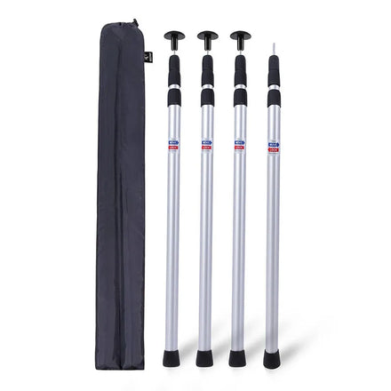 Factory Prices Strong Loaded Adjustable Aluminum Tube Flexible Telescopic Extension Tarp Tent Pole