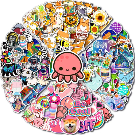 Custom Cute Colorful Waterproof Stickers for Water Bottles Skateboards Notebooks Laptop Stickers for Kids