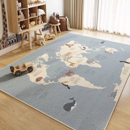 2024 Newest Design 3D Printed world Map Carpet Rug Tapis De Salon Home Decoration Custom Carpets and Rugs