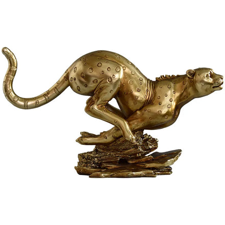 Resin Gold Leopard Decoration European Creative Hotel Model Room Sales Office Porch Art Decoration
